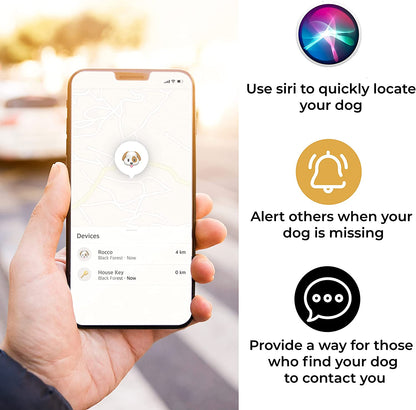Airtag-Compatible Dog Collar | Durable and Protective Holder for Apple Airtag Technology - Ideal for Dogs and Cats
